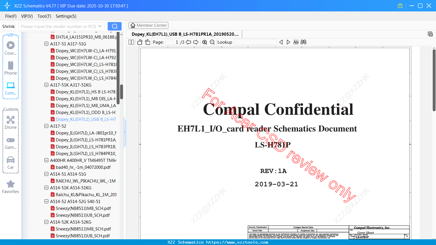 Laptop ACER Dopey_KL(EH7L1)_USB B_LS-H781PR1A_20190520